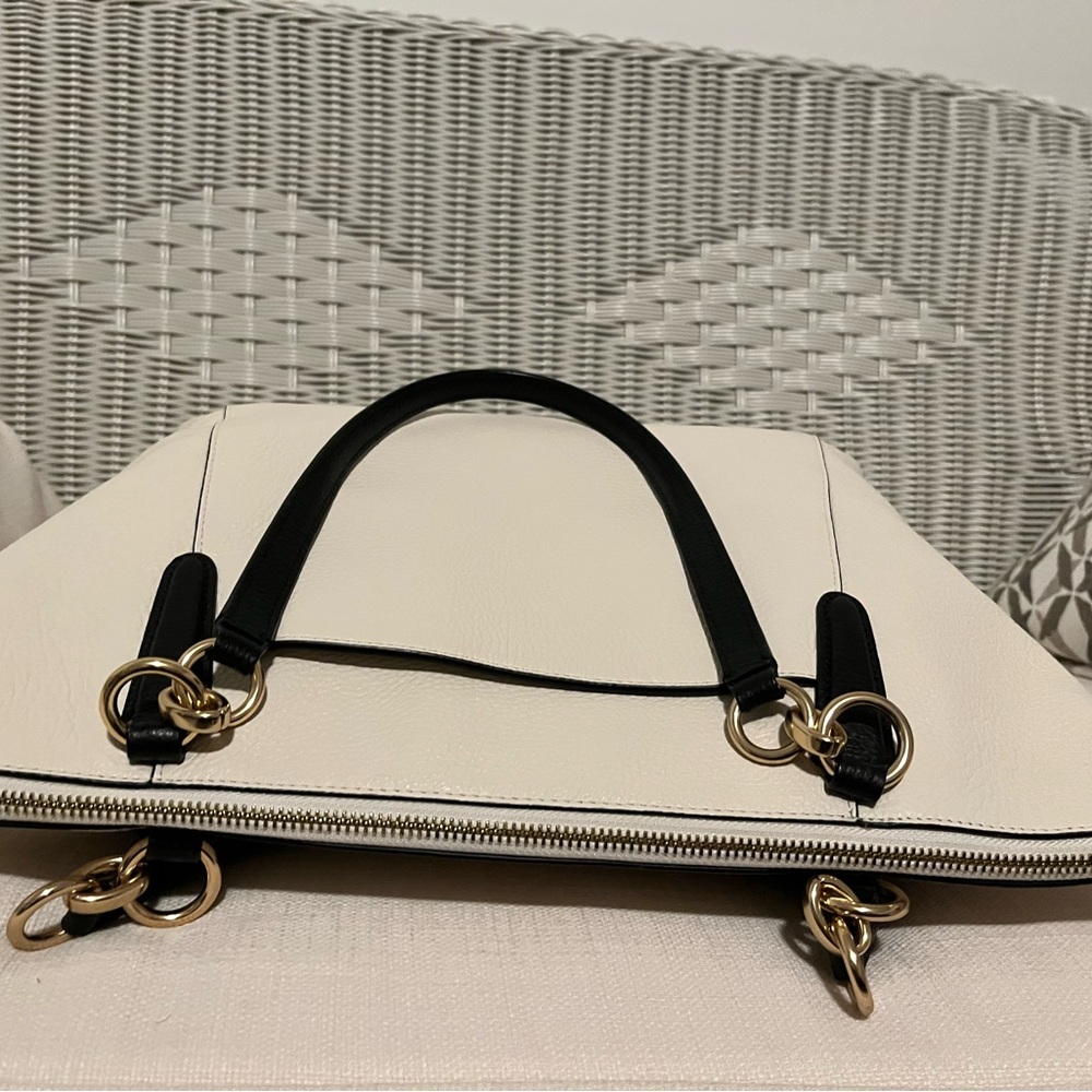 Coach Ivory and Black Tote Bag - Picture 6 of 10